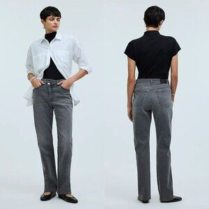 Madewell The '90s Straight Jean in Burwick Wash: Cross-Tab‎ Edition Size 26